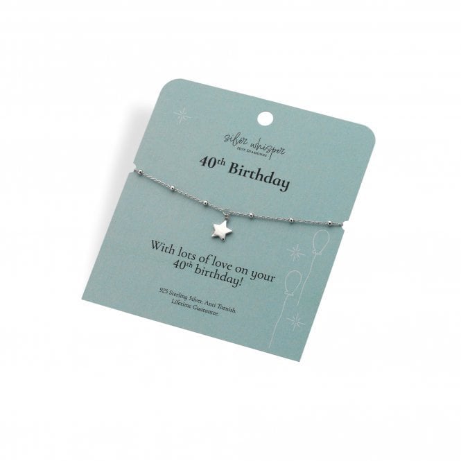 SILVER WHISPER BY HD Hot Diamonds 40th Birthday Bracelet