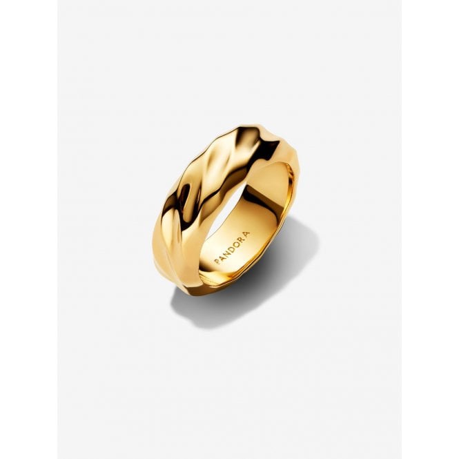 Pandora Rippled Wide Band Ring 163886C00-54