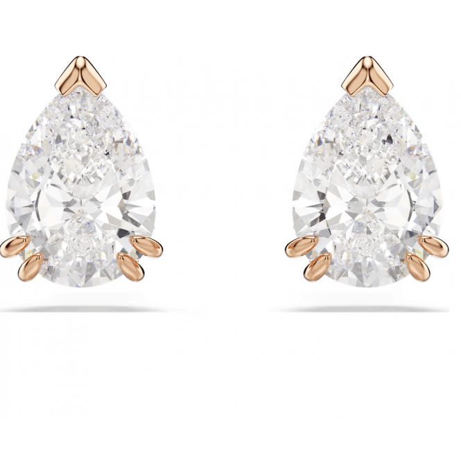 Swarovski Stilla Pear Cut Rose Plated Earrings 5734248