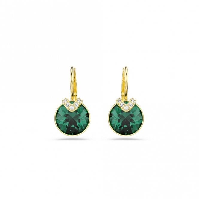 Swarovski Bella V Green Crystal Gold Earrings 5735389