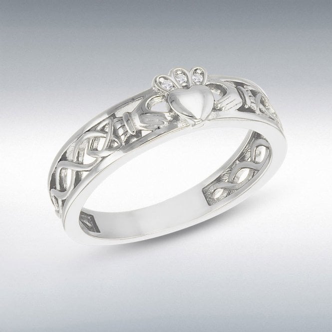 MCN Jewellery Ibb Sterling Silver Claddagh Band Ring 8.82.0189