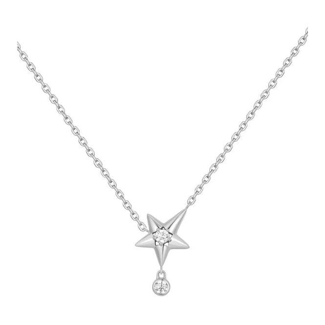 Ania Haie Silver Sparkling Star Drop Necklace N066-04H