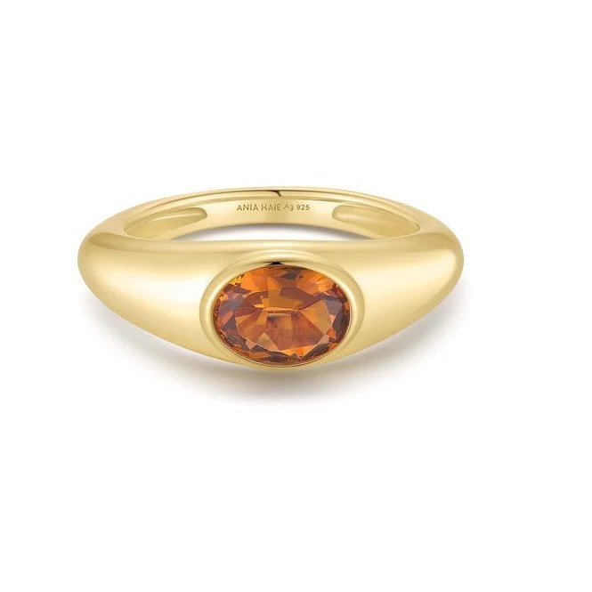 Ania Haie Gold Sculptural Gemstone Maillard Ring R066-02G