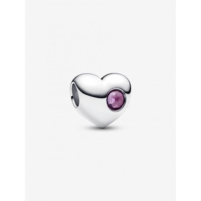 Pandora Engravable February Birthstone Heart Charm 794161C02
