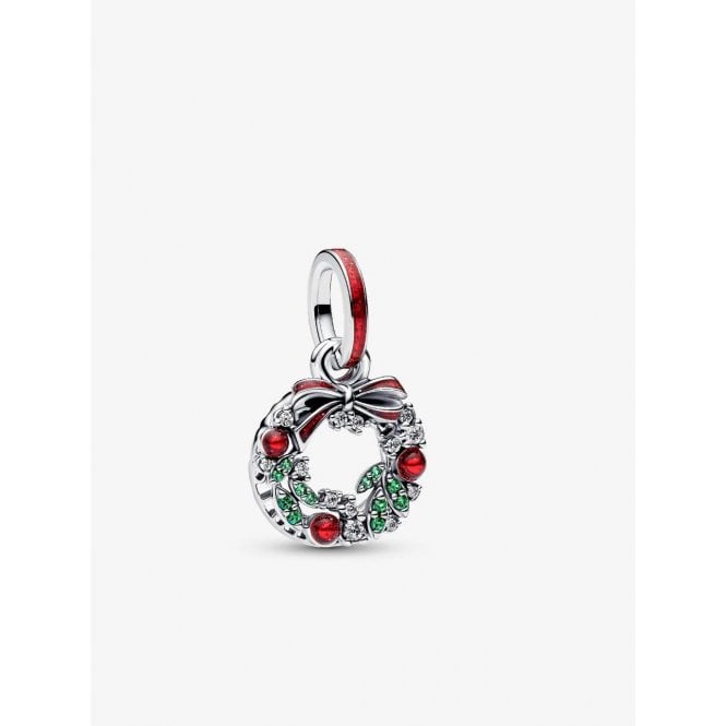 Pandora Holiday Wreath Double Dangle Charm 794238C01