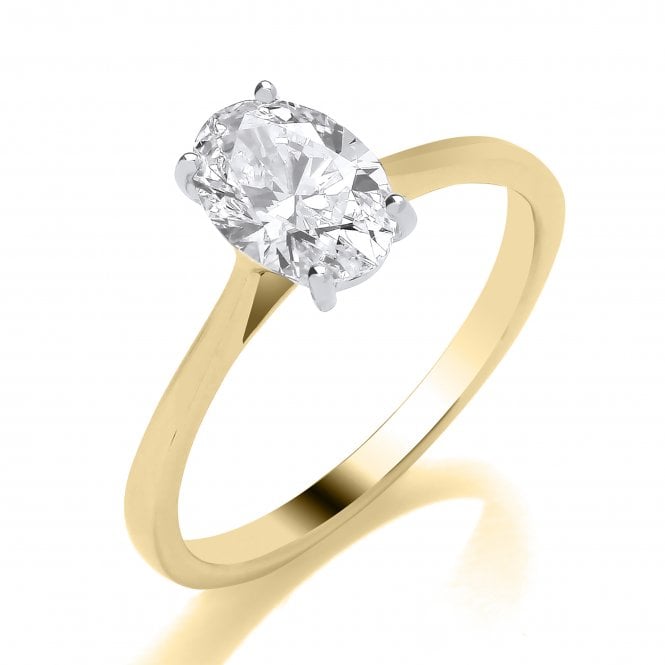 Andre Mich Solitaire Oval Diamond Ring R4959-85LG Y 9