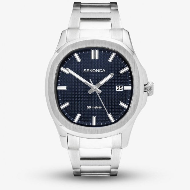 Sekonda Watches Sekonda Octaire Stainless Steel Blue Dial Watch 30275