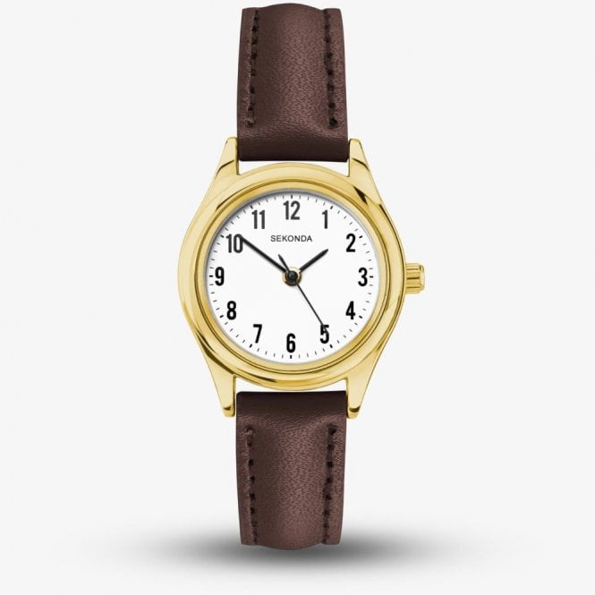 Sekonda Watches Sekonda Ladies Evans Brown Leather Strap Watch 40714
