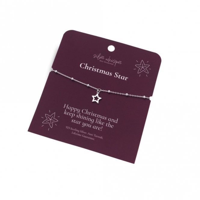 SILVER WHISPER BY HD Hot Diamonds Christmas Star Bracelet SWB063