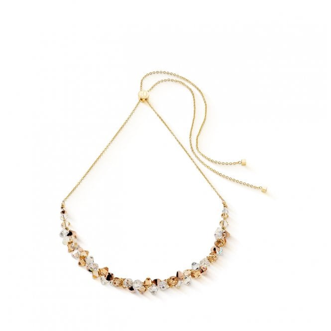Coeur de Lion Dancing Crystals Necklace Gold-Beige 4639101016