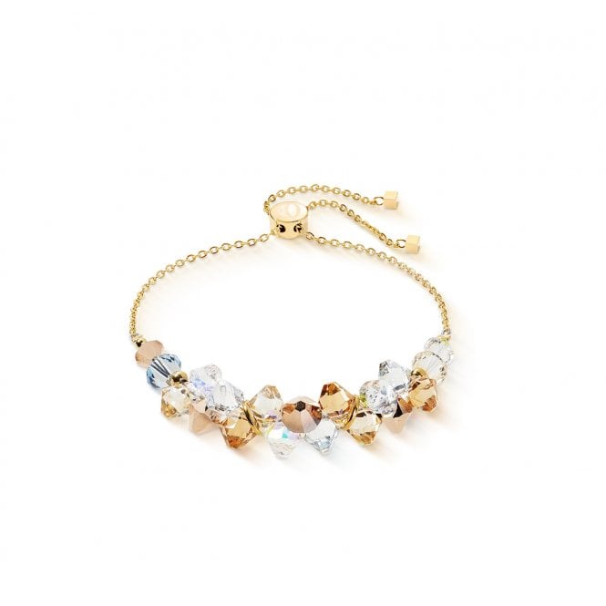 Coeur de Lion Dancing Crystals bracelet Gold-Beige 4639301016