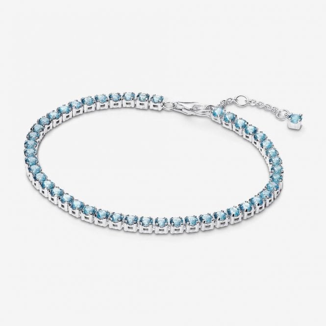 Pandora Sparkling Light Blue Tennis Bracelet 591469C03