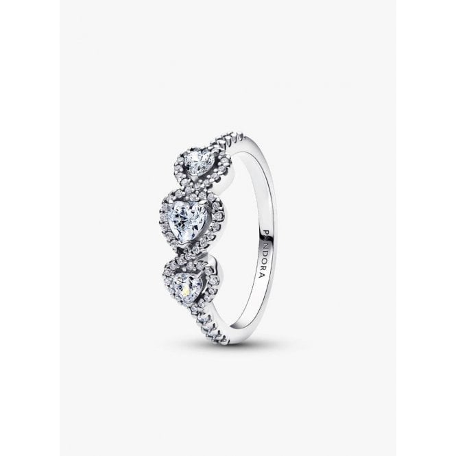 Pandora Halo Heart Trilogy Ring 194413C01-50