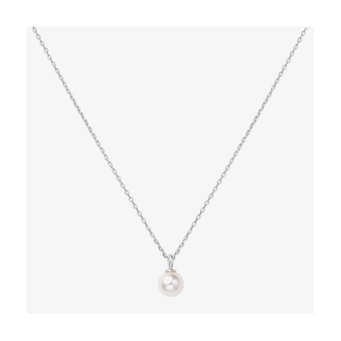 Ania Haie Silver Shell Pearl Drop Pendant Necklace N065-01H