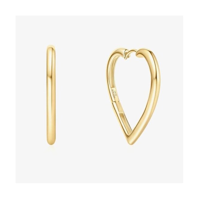 Ania Haie Gold Large Heart Hoop Earrings E064-07G