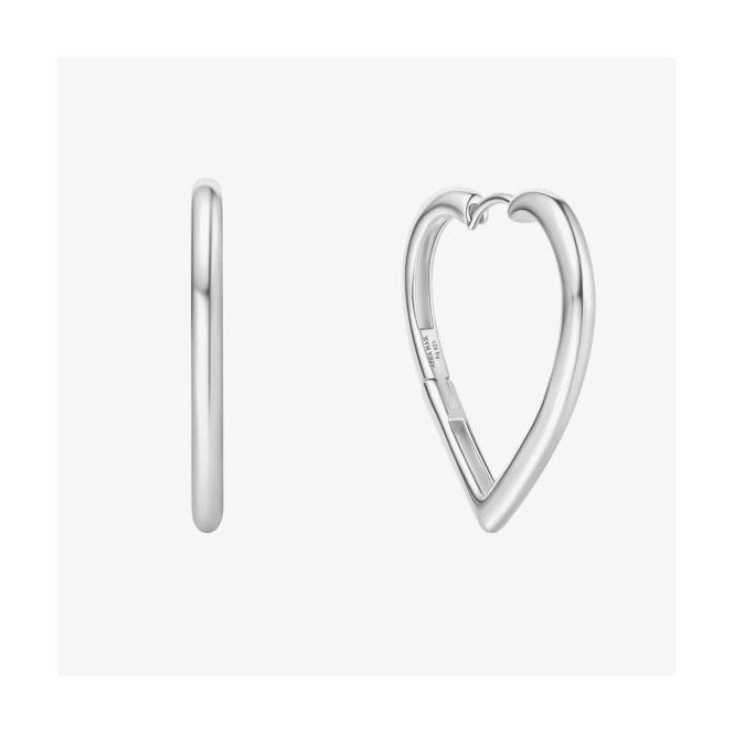 Ania Haie Silver Large Heart Hoop Earrings E064-07H
