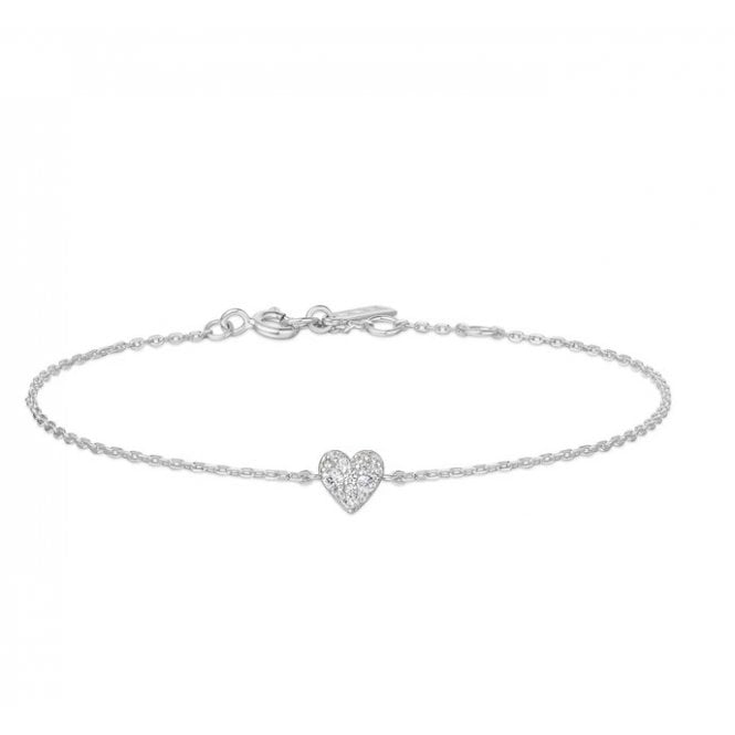 Ania Haie Silver Sweetheart Pavé Bracelet B064-01H