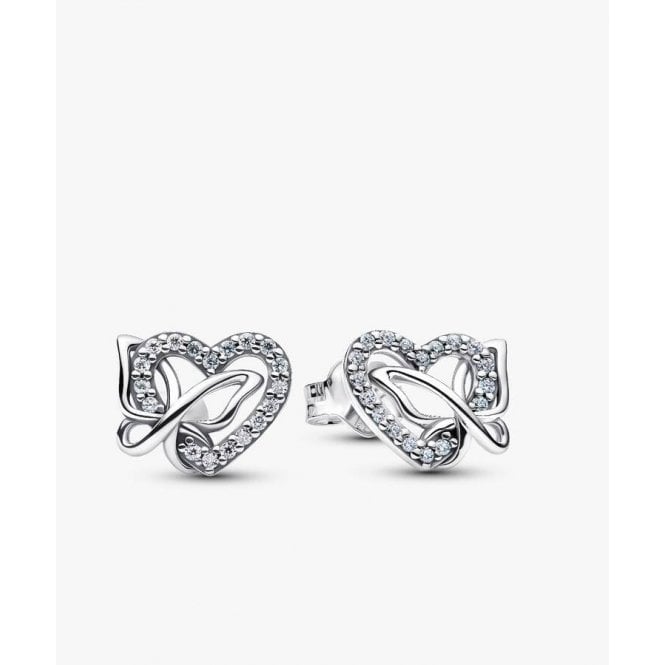 Pandora Entwined Heart & Butterfly Stud Earrings 294476C01
