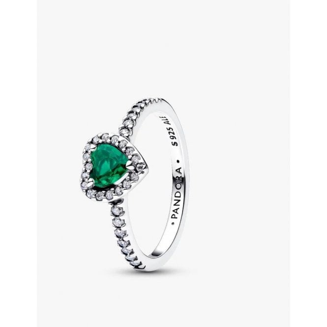 Pandora Elevated Royal Green Heart Ring 198421C07-50