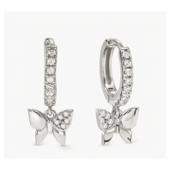 Nomination Jewellery Nomination Petit Sparkle Gold Butterfly Hoop Earrings 242305 042