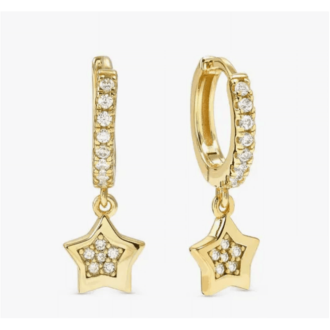Nomination Jewellery Nomination Petit Sparkle Gold Star Hoop Earrings 242305 009