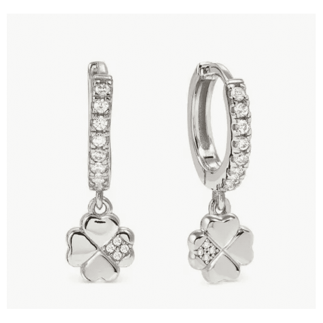 Nomination Jewellery Nomination Petit Sparkle Silver Leaf Clover Earrings 242305 001