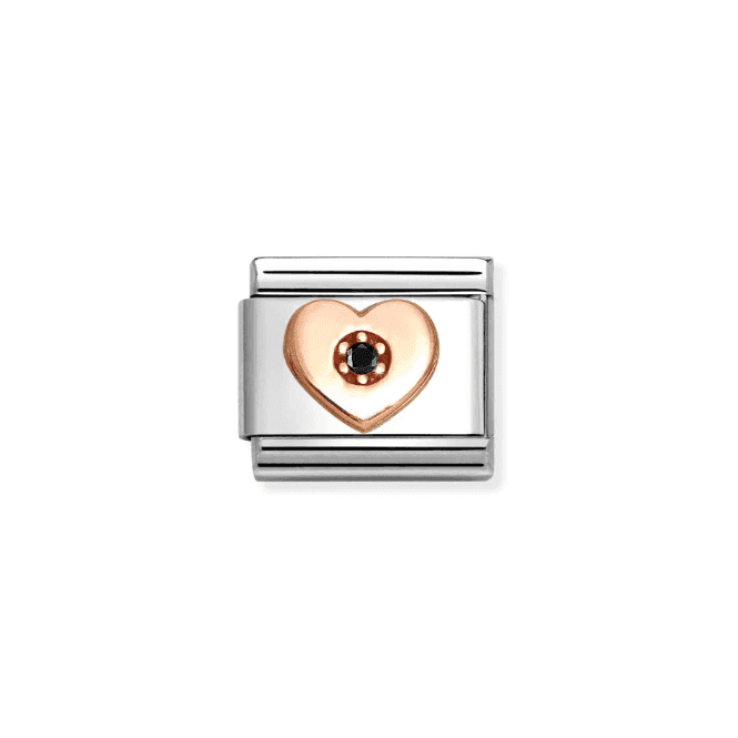 Nomination Jewellery Nomination Black Heart CZ Composable Charm 430305/40