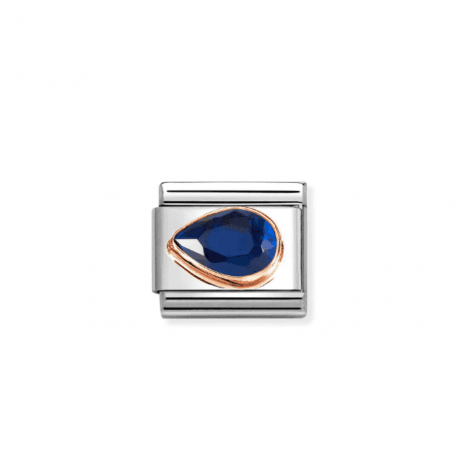 Nomination Jewellery Nomination Classic Rose Gold Blue Drop Charm 430605/007