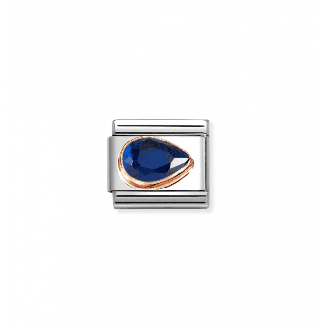 Nomination Jewellery Nomination Classic Rose Gold Blue Drop Charm 430606/007