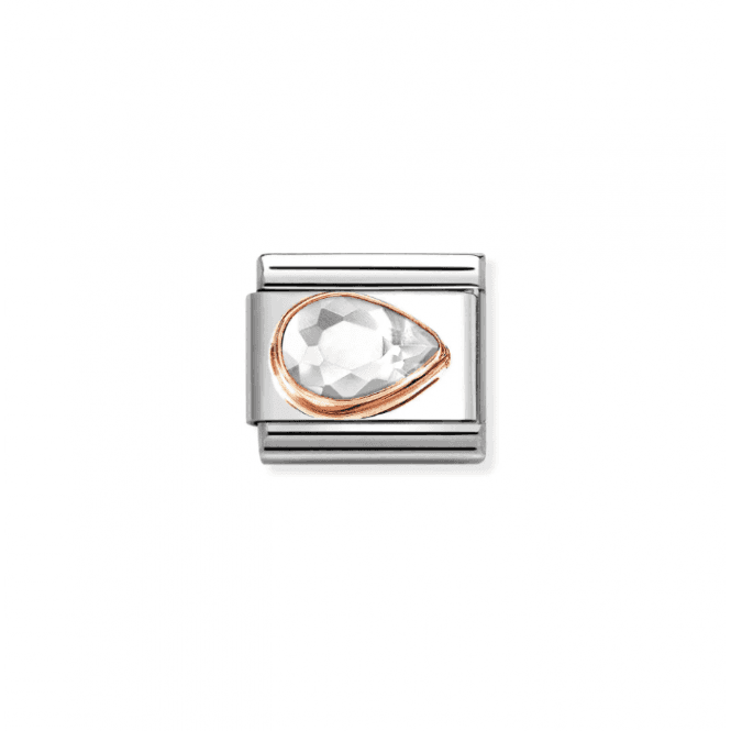 Nomination Jewellery Nomination Classic Rose Gold White Drop Charm 430606/010