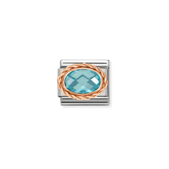 Nomination Jewellery Nomination Classic Rose Gold Light Blue Charm 430603/006