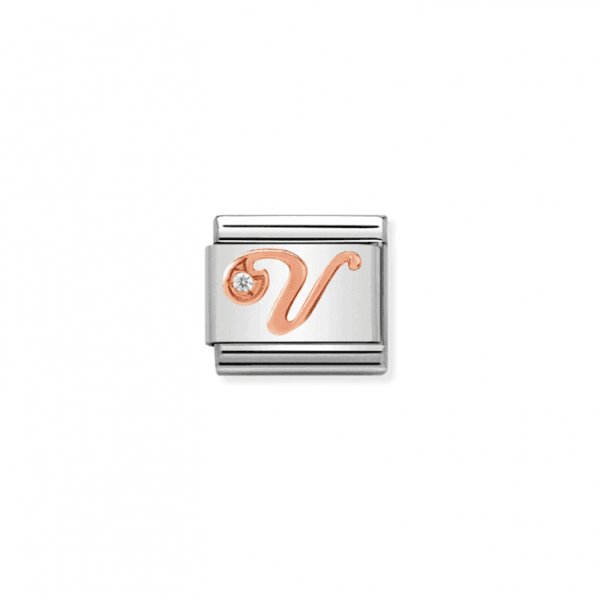 Nomination Jewellery Nomination Classic Rose Gold Letter V Charm 430310/22