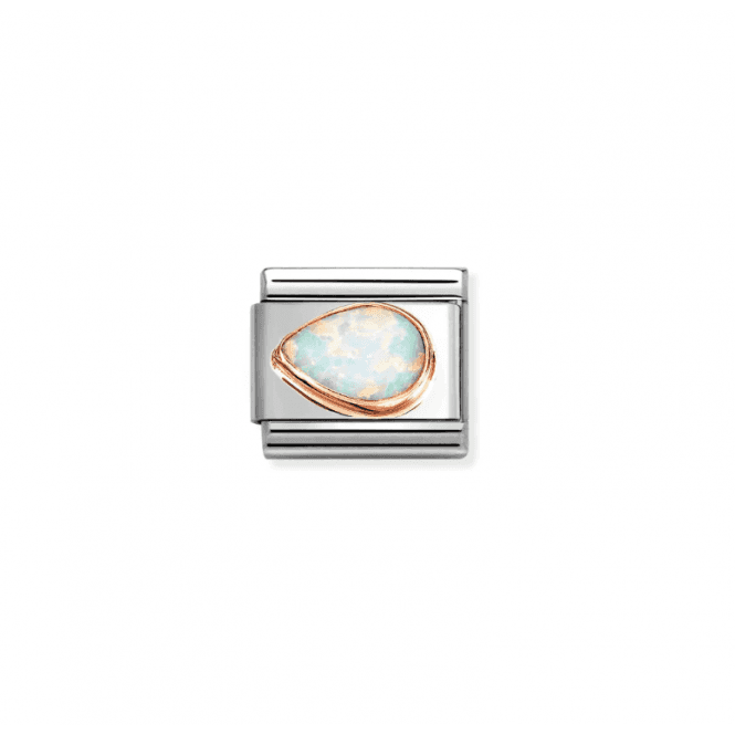 Nomination Jewellery Nomination Classic Rose White Opal Left Teardrop Charm 430513/07