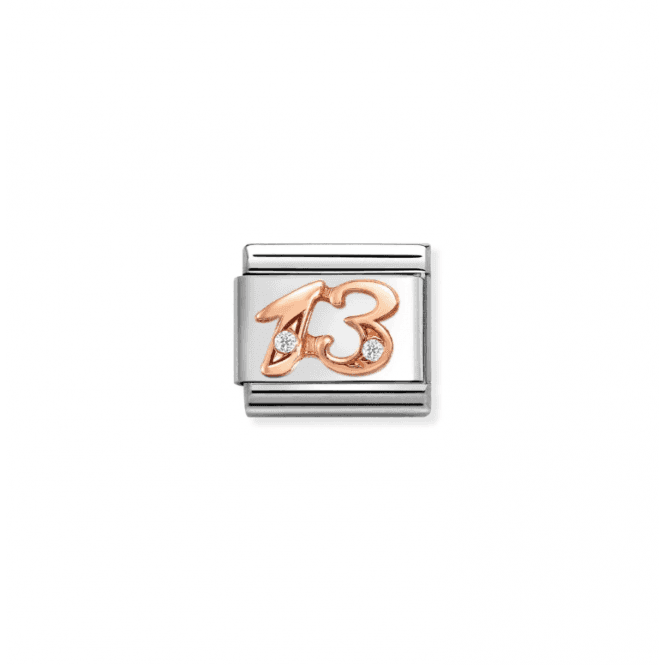 Nomination Jewellery Nomination Classic Rose Gold Number 13 Charm 430315/13