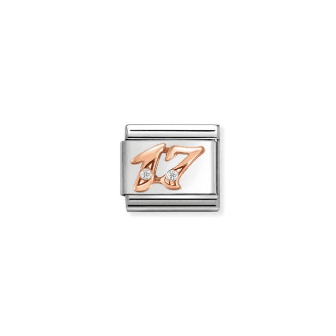 Nomination Jewellery Nomination Classic Rose Gold Number 17 Charm 430315/17