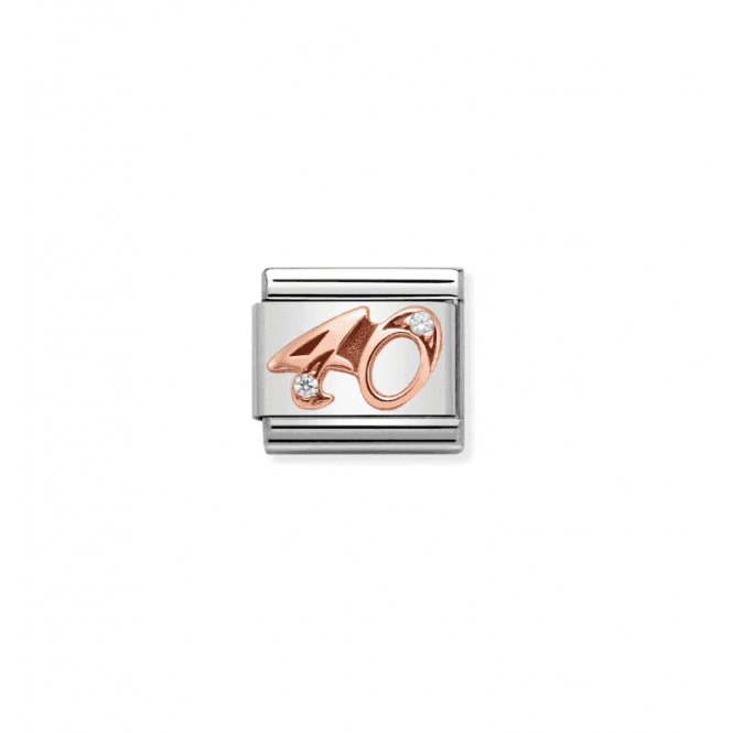 Nomination Jewellery Nomination Classic Rose Gold Number 40 Charm 430315/40