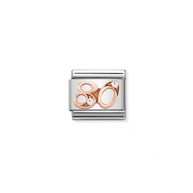 Nomination Jewellery Nomination Classic Rose Gold Number 80 Charm 430315/80