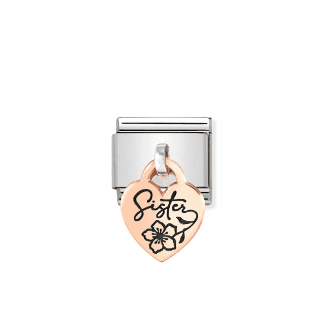 Nomination Jewellery Nominaiton Classic Rose Sister Flower Heart Charm 431803/05