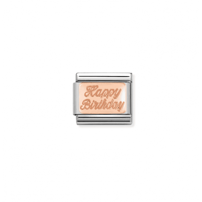 Nomination Jewellery Nomination Classic Rose Gold Happy Birthday Charm 430101/29