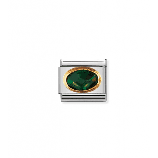 Nomination Jewellery Nomination Oval Green Faceted Composable Charm 030601 027