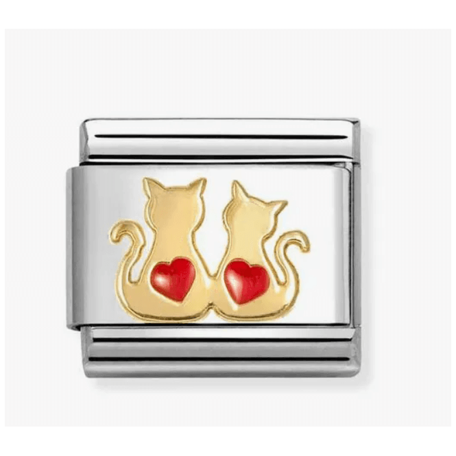 Nomination Jewellery Nomination 2 Cats With Hearts Composable Charm 030285/70