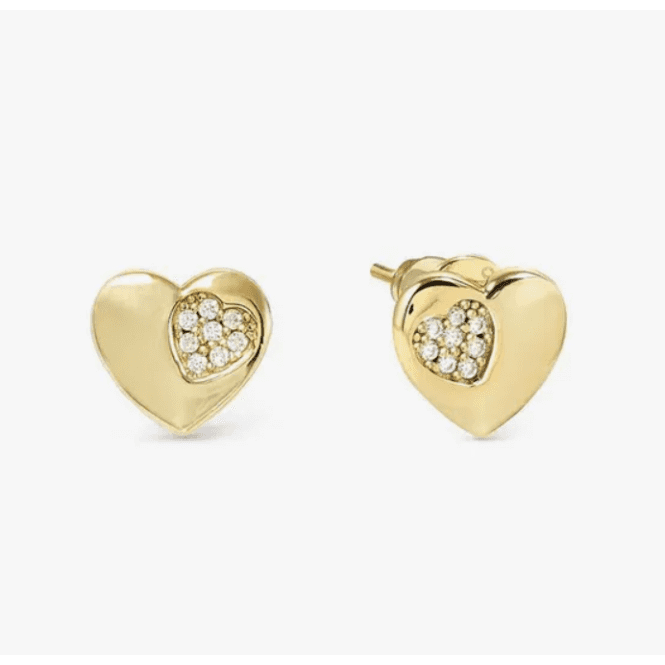 Nomination Jewellery Nomination Petit Sparkle Gold Heart Stud Earrings 242304 006