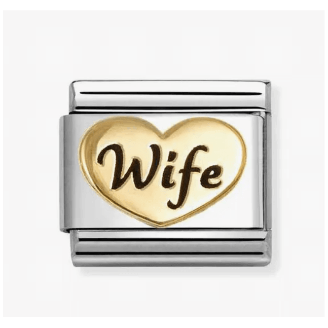 Nomination Jewellery Nomination Classic Gold & Enamel Wife Heart Charm 030285/82