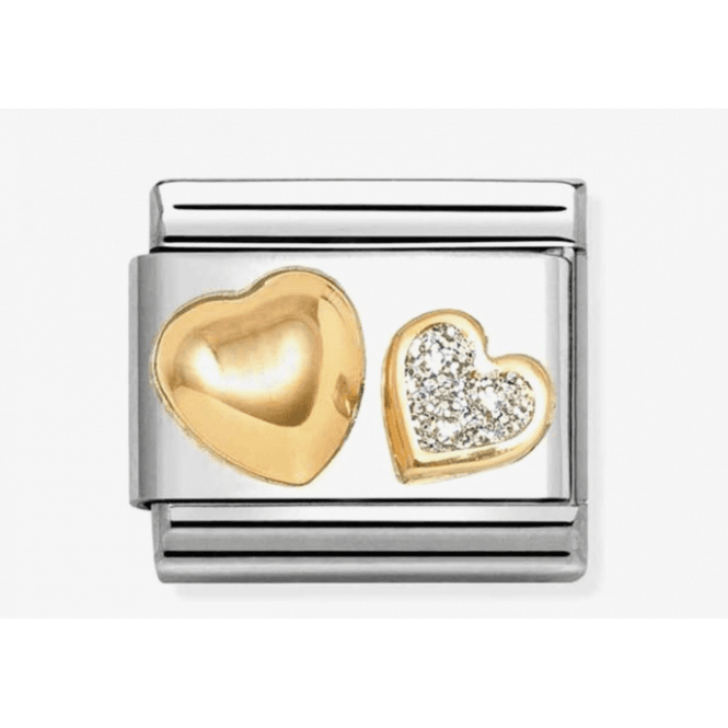 Nomination Jewellery Nomination Classic Gold & Glitter Heart Charm 030220/26