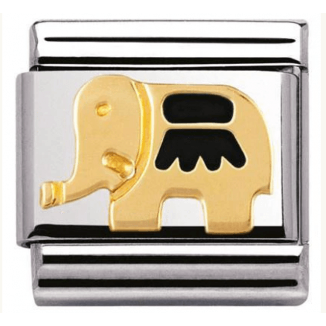 Nomination Jewellery Nomination Classic Gold Black Elephant Charm 030212/23