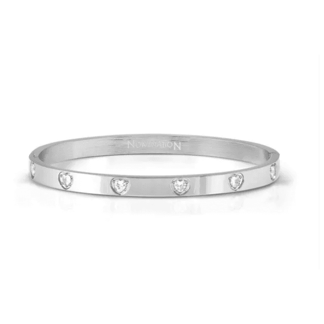 Nomination Jewellery Nomination Medium Cubic Zirconia Heart Pretty Bangle 029529 001
