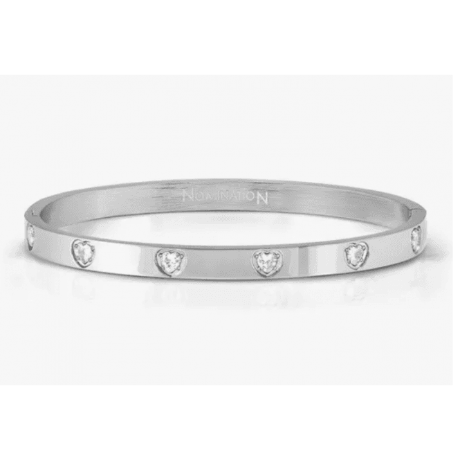 Nomination Jewellery Nomination Small Cubic Zirconia Heart Pretty Bangle 029528 001