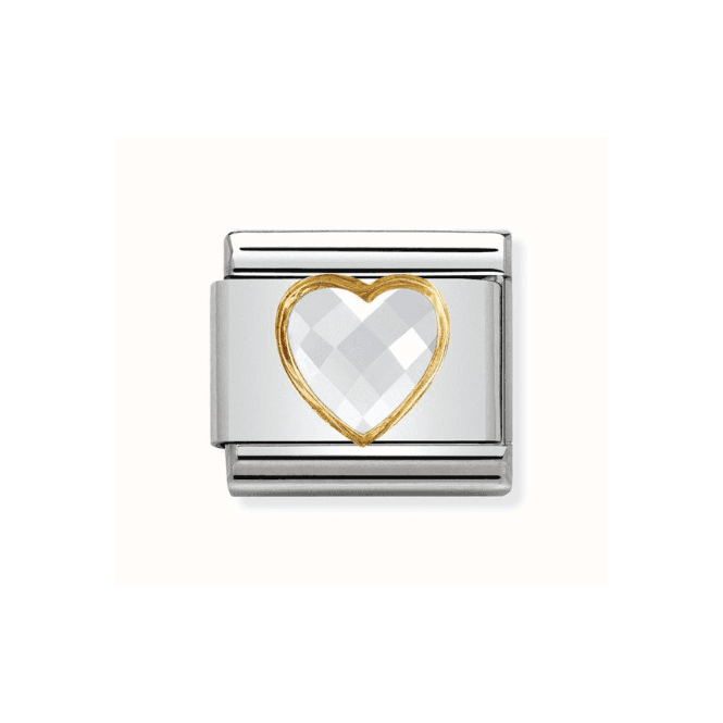Nomination Jewellery Nomination White Heart Faceted Charm 030610/010