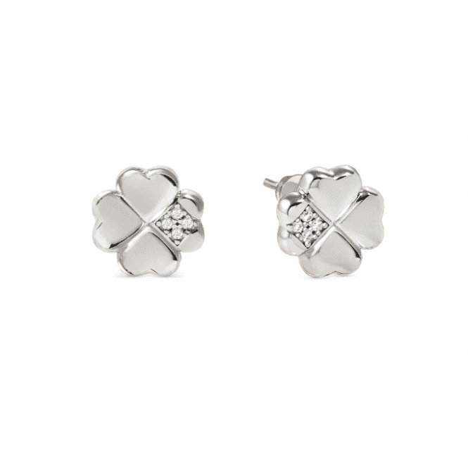 Nomination Jewellery Nomination Petit Sparkle Silver Leaf Clover Earrings 242304 001