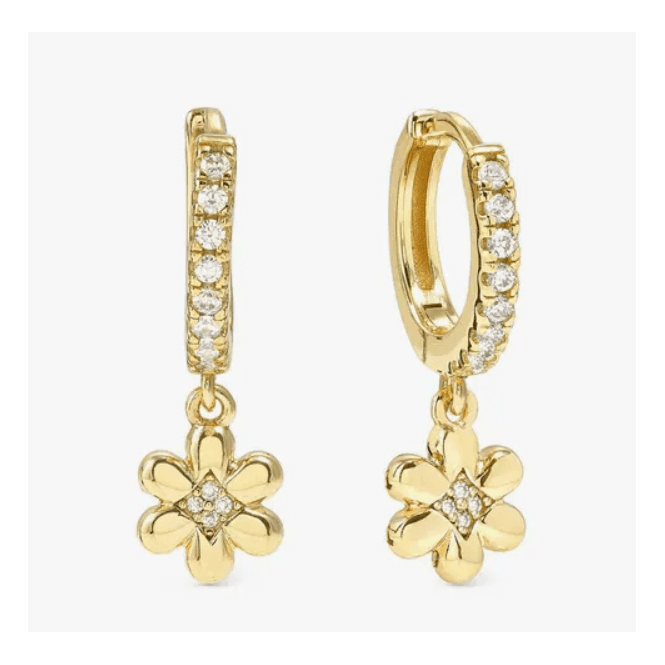 Nomination Jewellery Nomination Petit Sparkle Gold Flower Hoop Earrings 242305 012